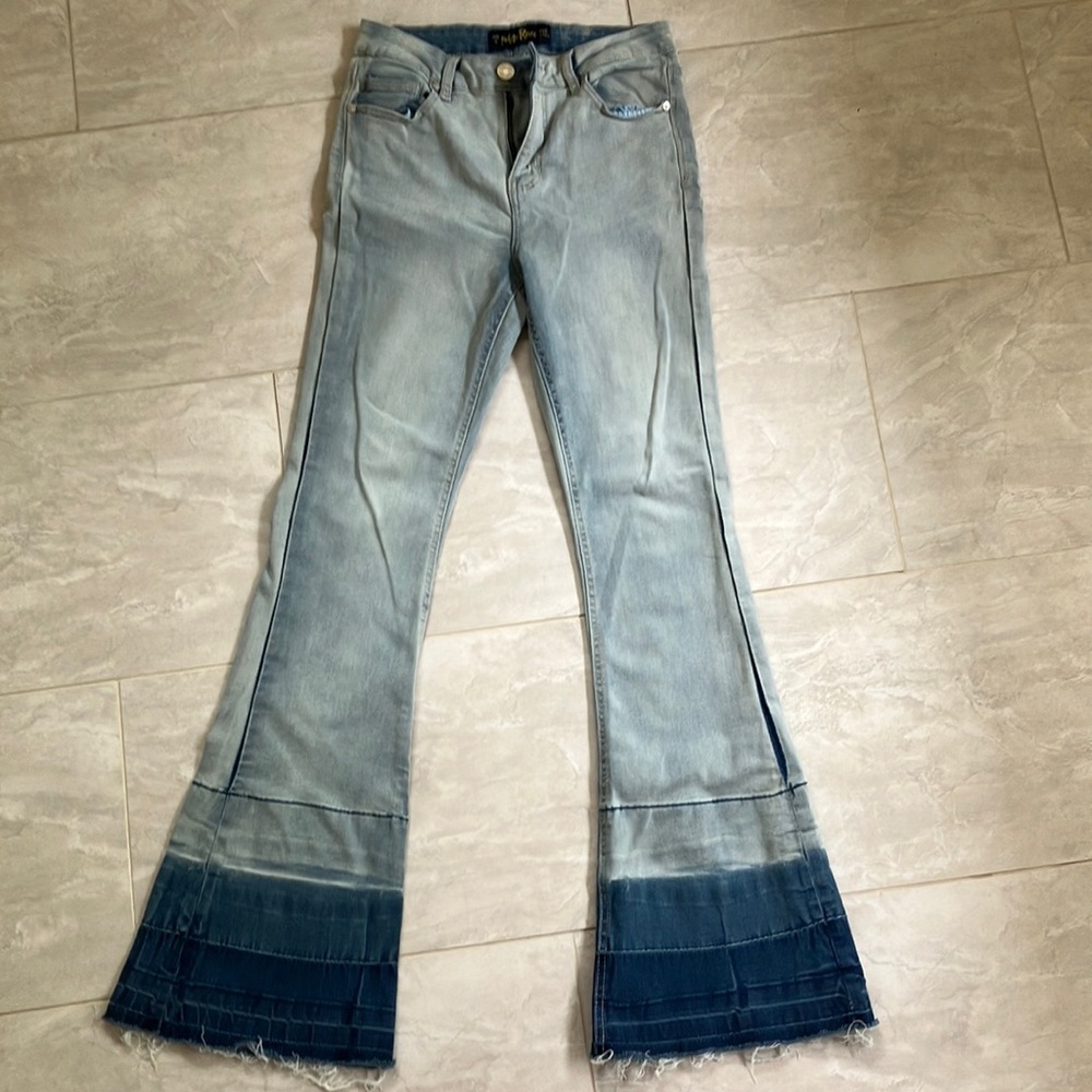 Gradient bell bottom jeans